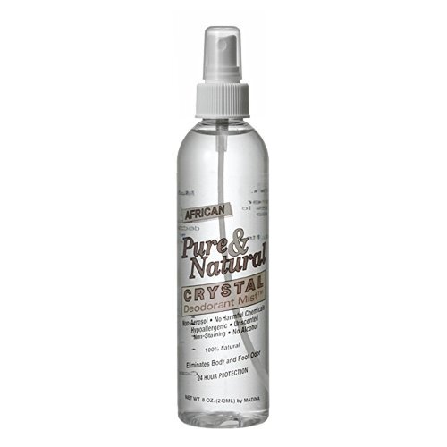 NEW Madina African Pure & Natural Crystal Deodorant & Foot Odor Mist QTY OF ONE