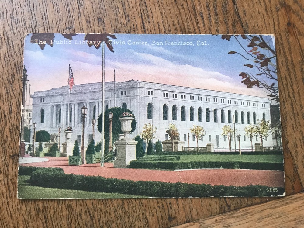 The Public Library Civic Center San Francisco California Postcard