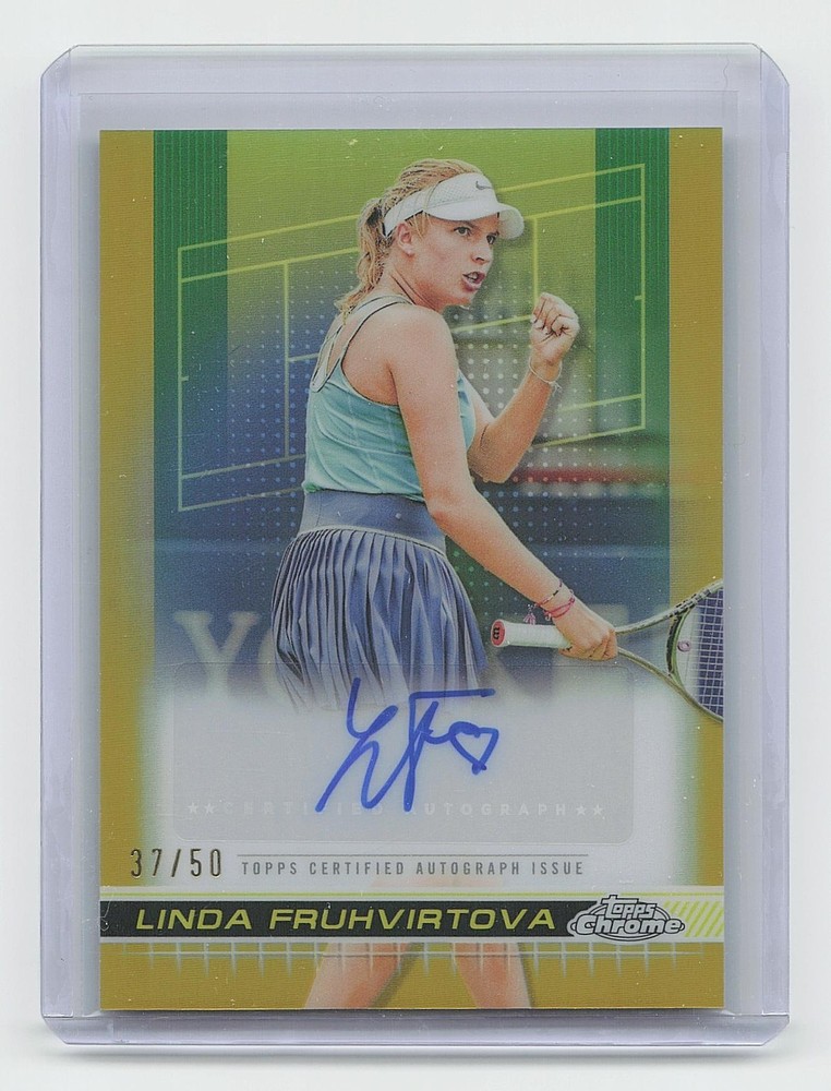 2024 Topps Chrome #TCA-LFA Linda Fruhvirtova Autographs Gold Refractor #/50