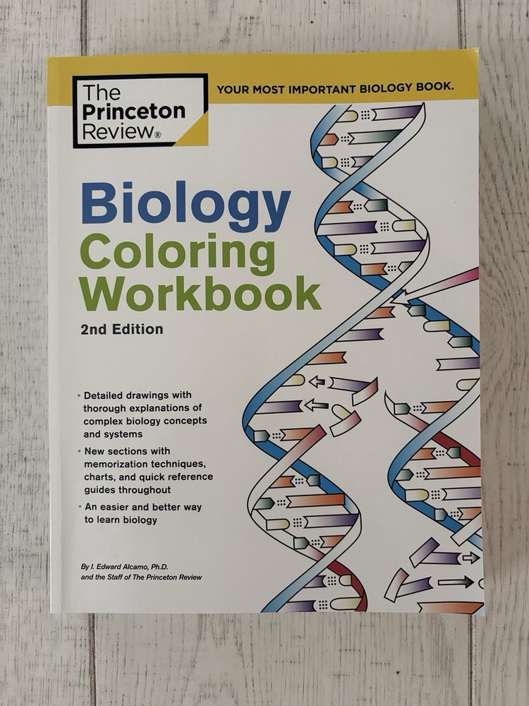 The Princeton Review Biology Coloring Book 2nd Edition by I. Edward Alcamo, PhD