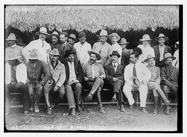 General Luis Blanco & staff,Las Rucias,Mexico,Mexican Revolution,1910-1915