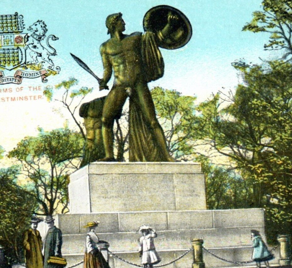 Achilles Monument Postcard 💥 Vintage Westminster London 💥 Bavaria Gd&D L-image