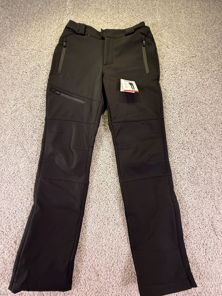 NWT Roxy Black Ski Pant Women's Medium Adjustable Waist Water & Wind Resistant