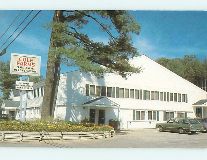 Unused Pre-1980 OLD CARS & COLE FARMS RESTAURANT Gray Maine ME v6035@