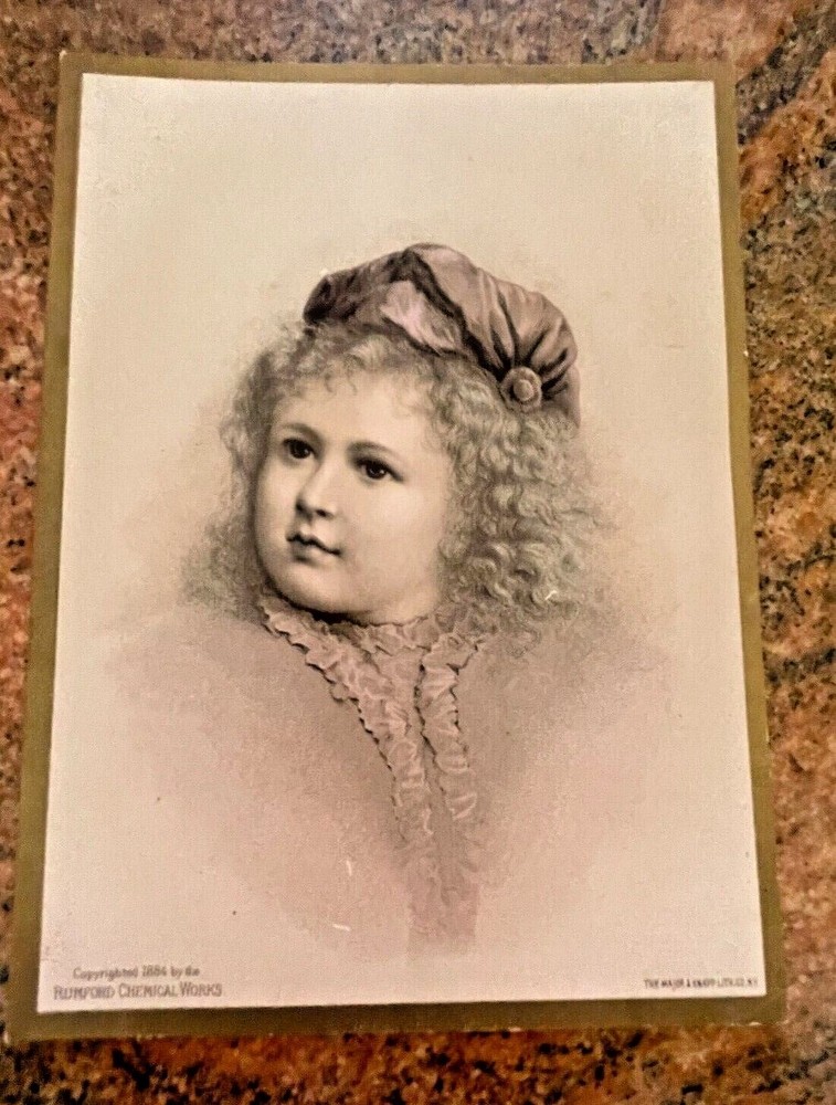 Antique Trade Card 1884 Prof. Horsford's Baking Powder Child  Advertisement