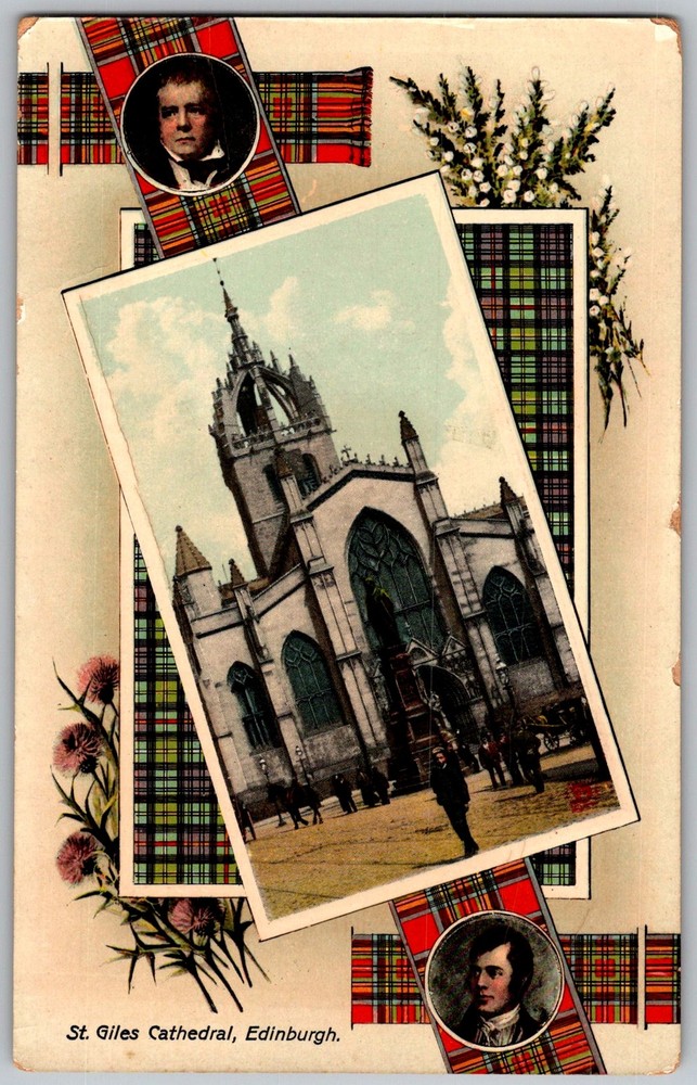 Antique Postcard St Giles Cathedral Edinburgh, Scotland 1910s
