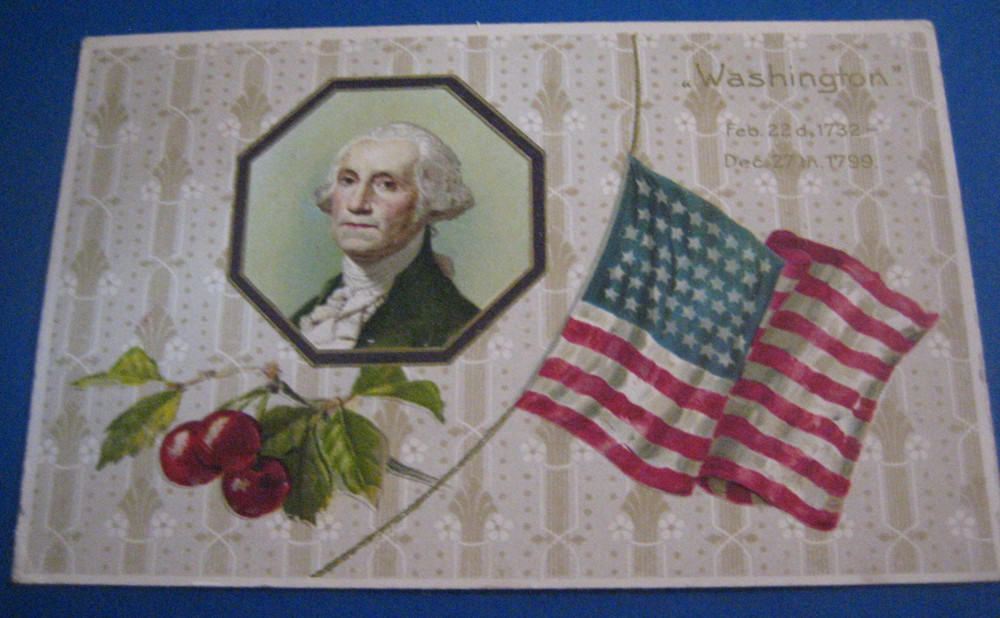 Antique Patriotic Americana Postcard George Washington Colorful Historic