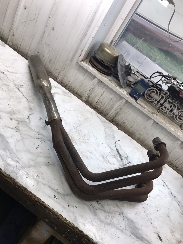 82 Kawasaki CSR KZ 650 KZ650 exhaust header muffler silencer 4 into 1
