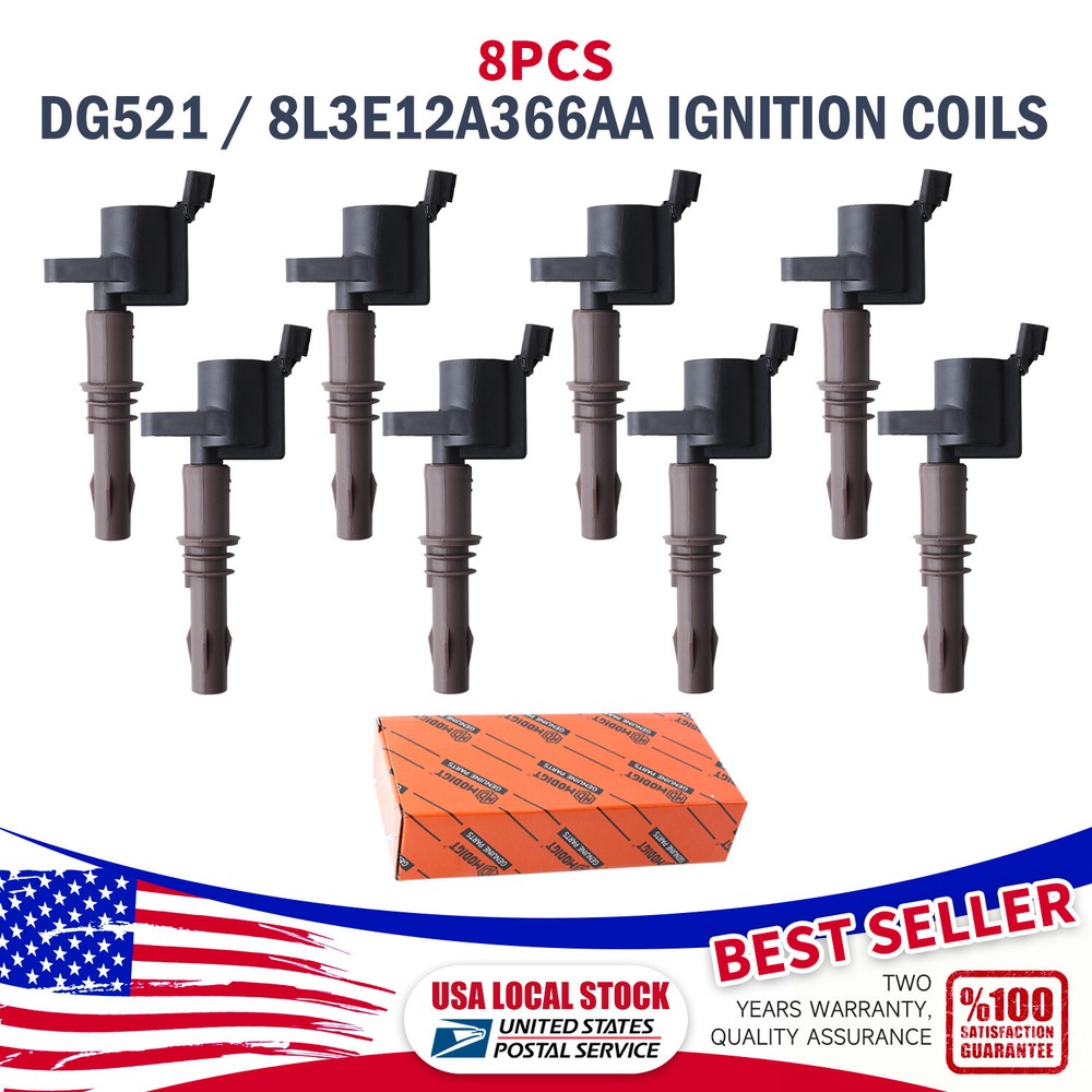Brown 8 Pack Ignition Coils for Ford F150 Expedition 4.6L 5.4L DG521 8L3Z12029A
