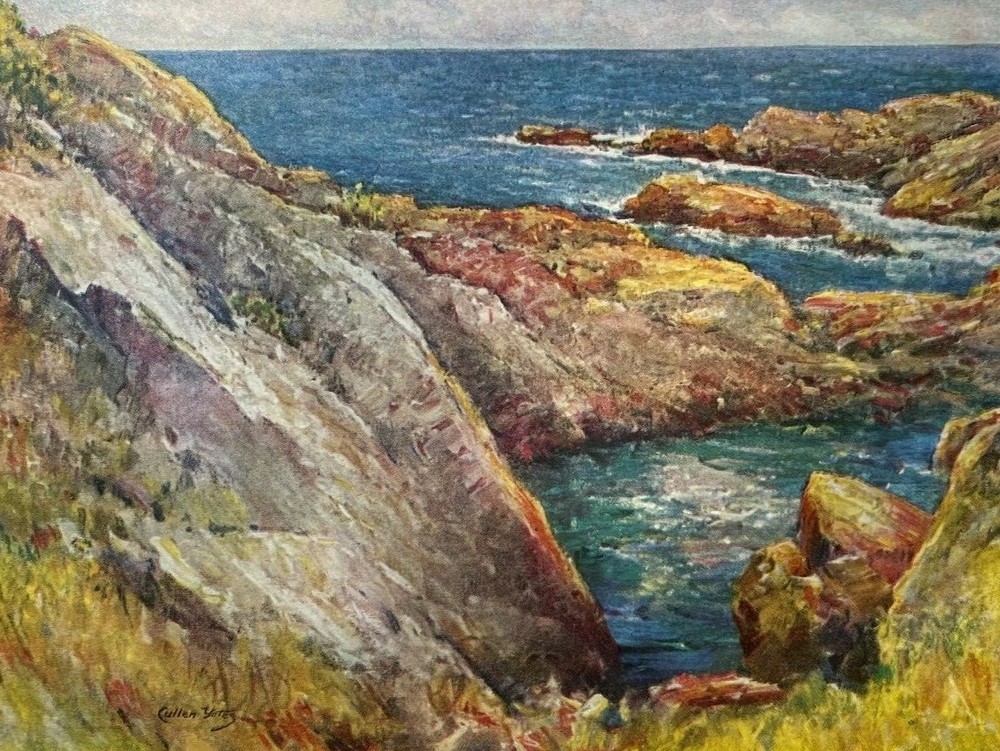 1920 Vintage Illustration The incoming Tide by Cullen Yates
