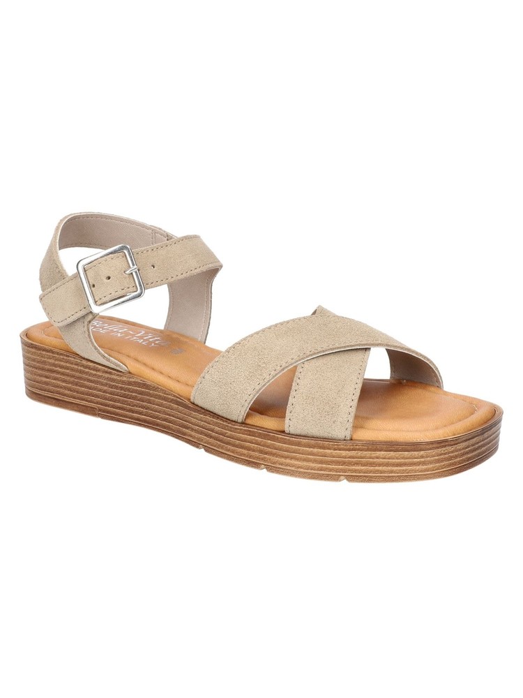 BELLA VITA Womens Beige Lightweight Car-italy Open Wedge Sandals Shoes 6.5 M