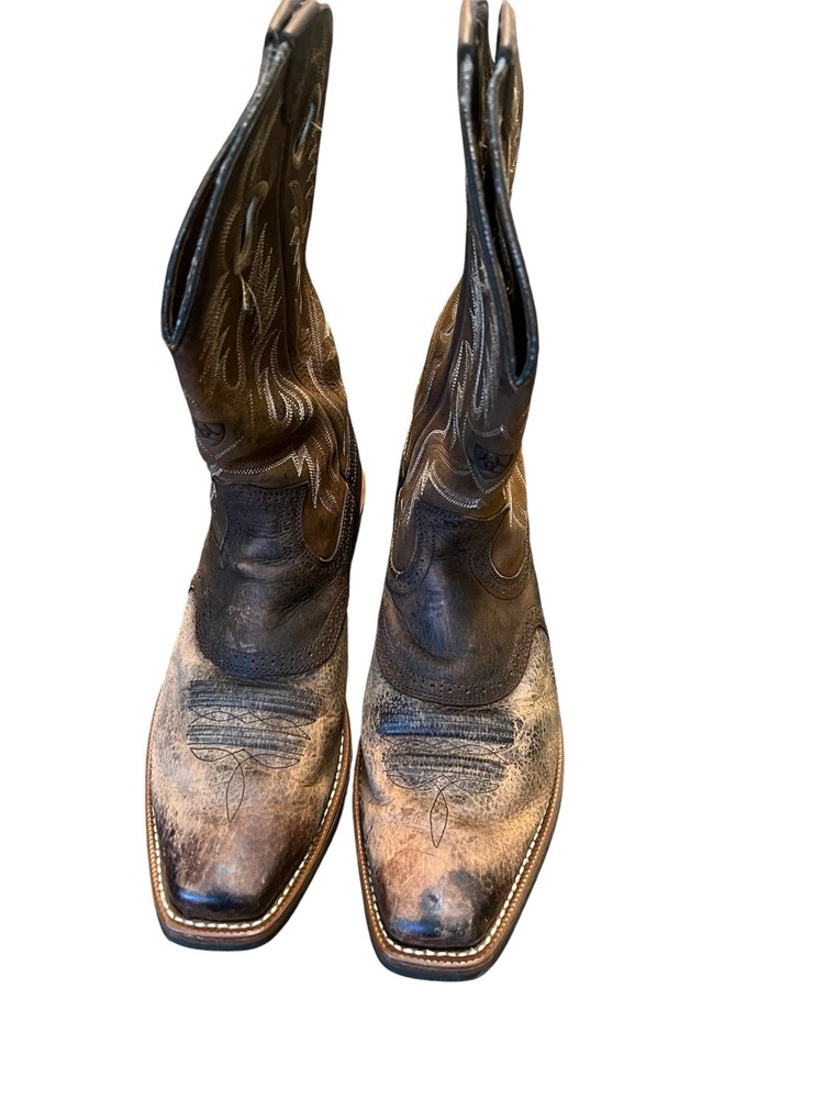 Ariat 10002227 Heritage Roughstock Brown Square Toe Cowboy Boots Mens 12 D