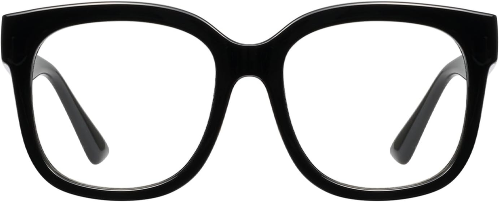 Oversized Blue Light Glasses for Women Square Chunky Bluelight Computer Glasses