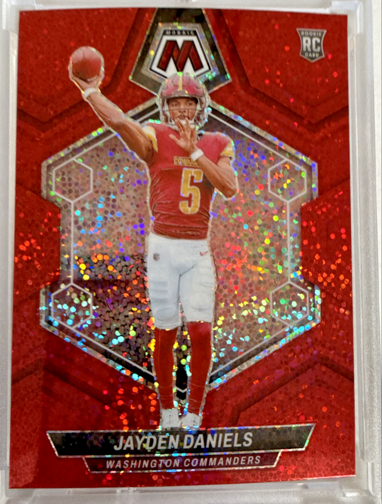 2024 Panini Mosaic - Rookies Jayden Daniels #302 Red Sparkle Prizm (RC)
