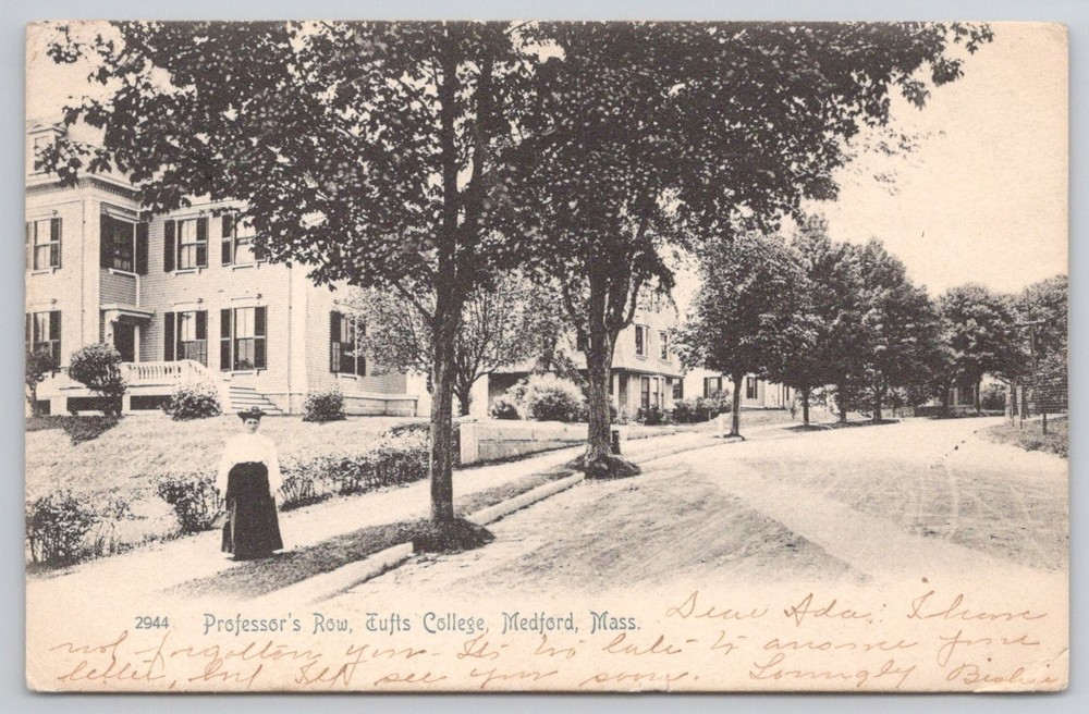 Professor's Row Tufts College Medford MA 1907 Postcard Rotograph Co.