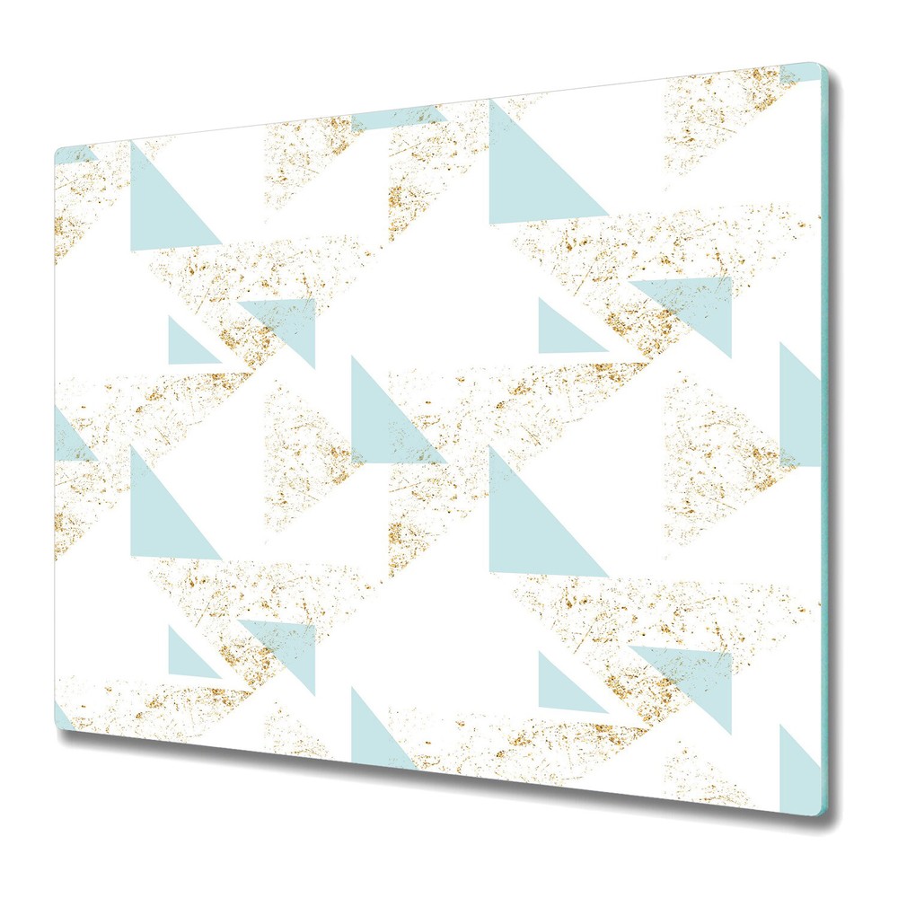 Glass Surface Protector Worktop saver Pastel Triangle Geometric Op Art 60x52