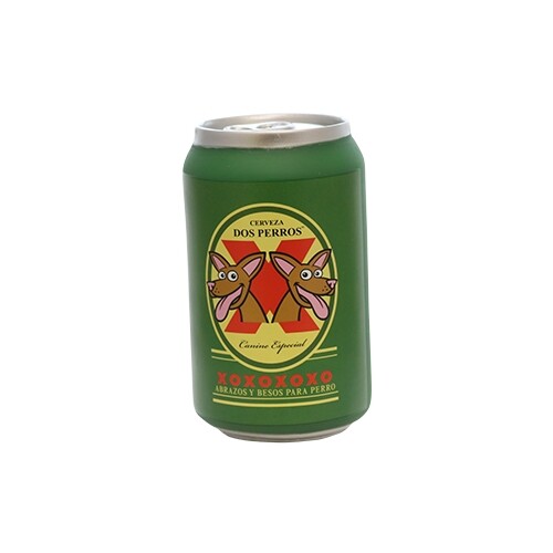 Silly Squeaker Beer Can Dos Perros 1 Each