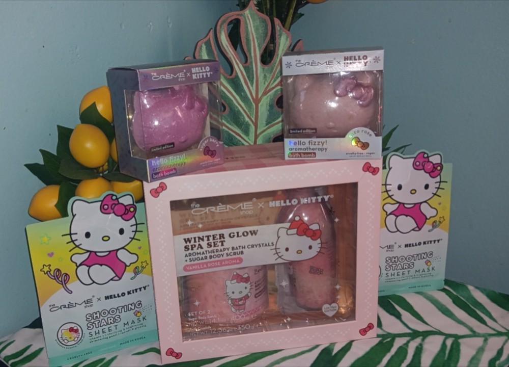 NEW The Crème Shop Hello Kitty 5 Pc. Bath & Skincare Lot