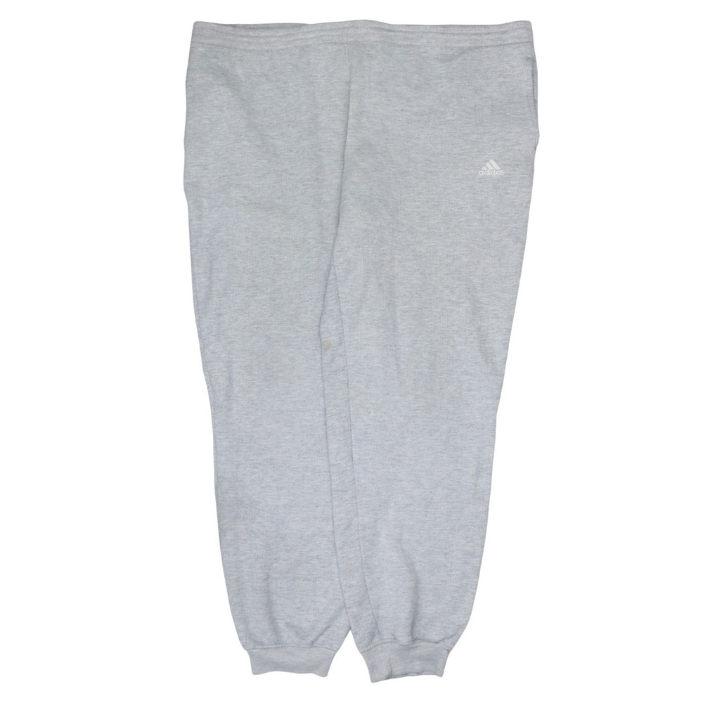 Adidas Mens Joggers Grey Elastic Waist Tapered Leg Pockets Gym Nylon Relaxed XL