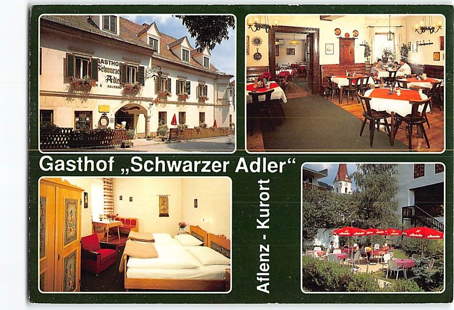 Postcard Gasthof Schwarzer Adler Aflenz Kurort Austria