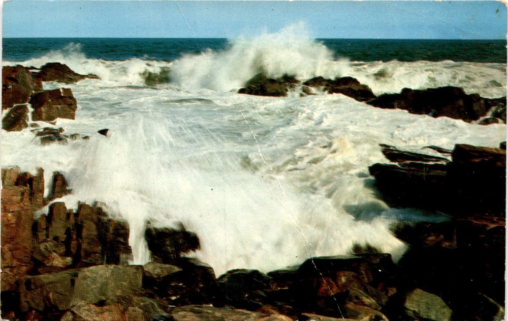 Maine Coast, Ogunquit, Edward D. Hipple, Coastal Color Print Postcard