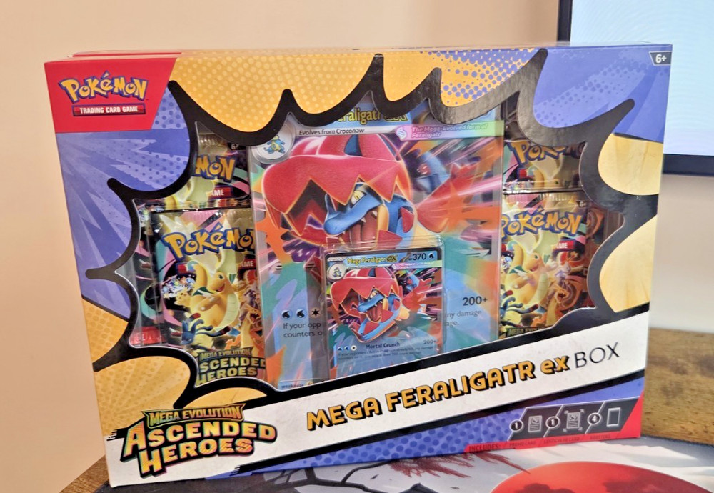Pokemon TCG Mega Evolution Ascended Heroes Mega Feraligator EX Box Sealed New
