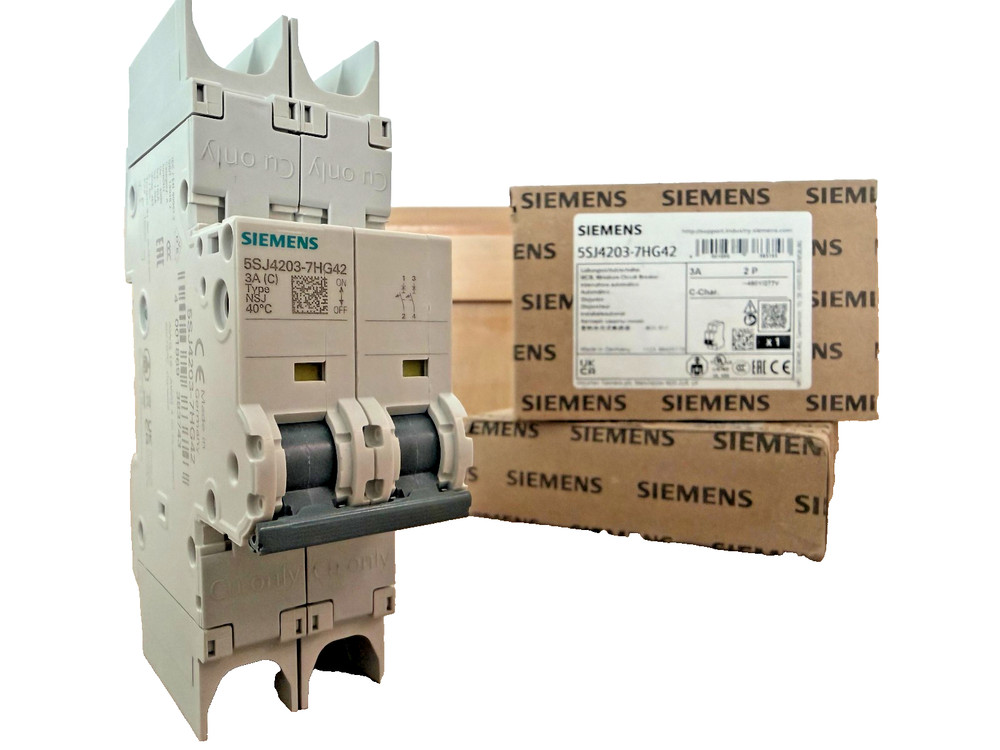 Siemens SENTRON 5SJ4203-7HG42 Miniature Circuit Breaker | 3A, 2-Pole