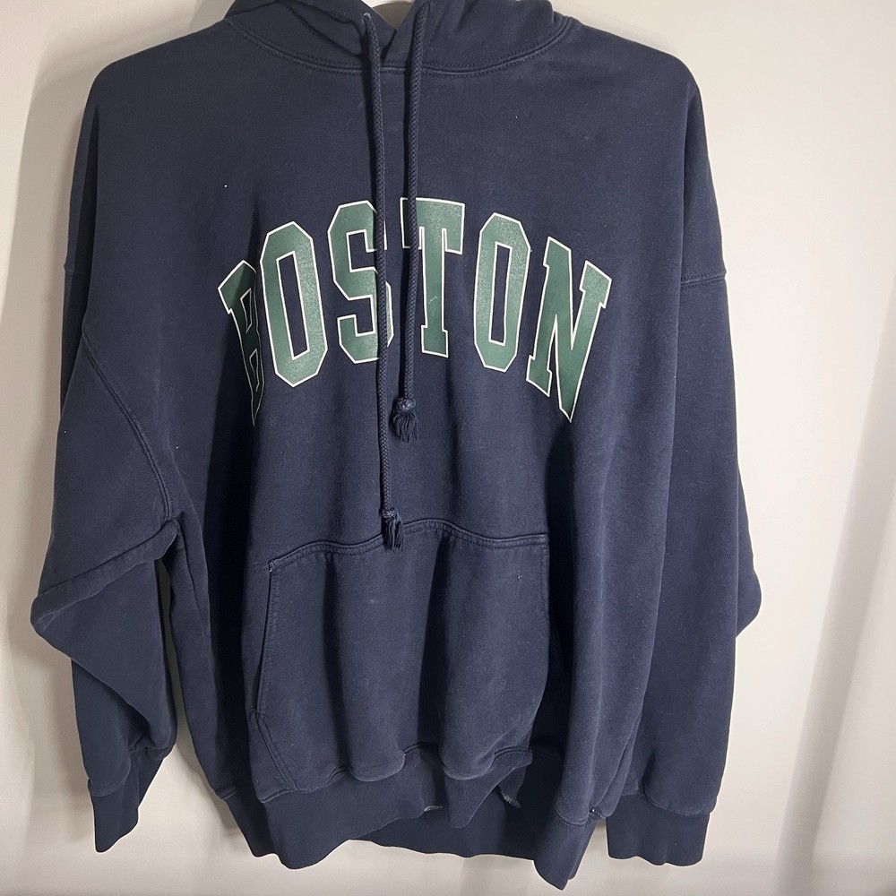 Brandy Melville Boston Hoodie Pullover Navy Blue Womens OS John Galt Oversized P