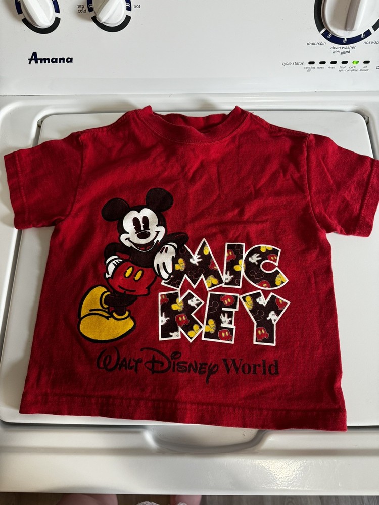 Walt Disney World Kids T Shirt 4-5 T Red Graphic Vintage oversized