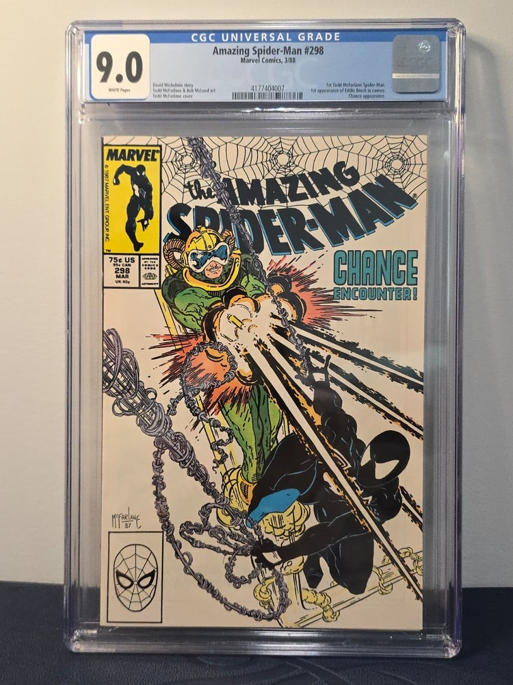 AMAZING SPIDER-MAN #298 CGC 9.0 1st Todd McFarlane SM Eddie Brock 1988