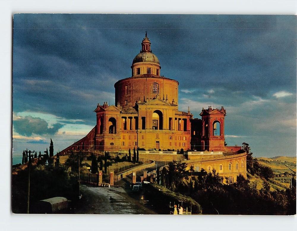 Postcard Sanctuary of San Luca Bologna Italy