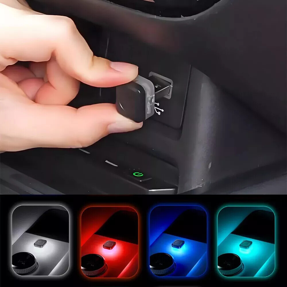 Mini USB LED Light Car Interior Decor Parts Neon Atmosphere Ambient Lamp Bulb
