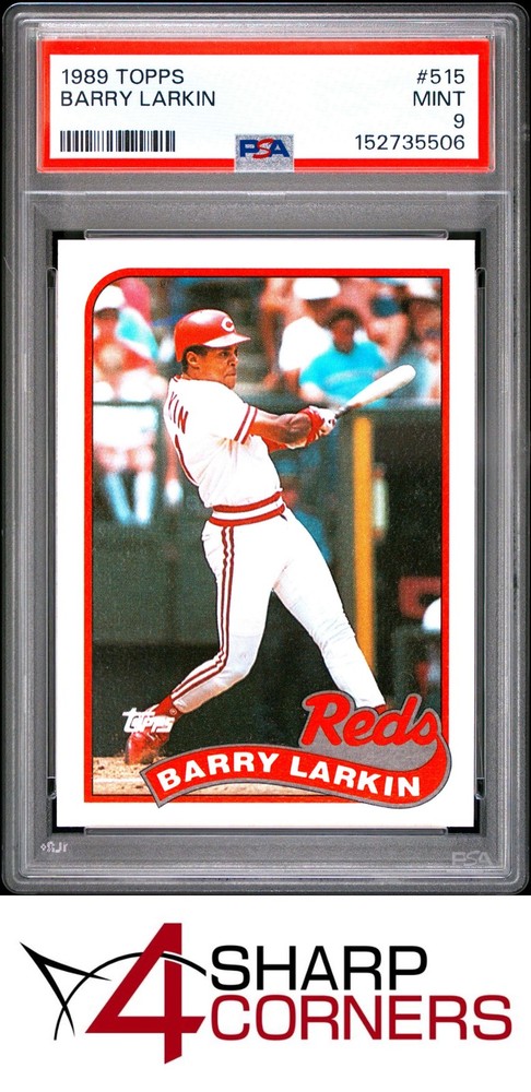 1989 Topps #515 Barry Larkin Reds Hof Psa 9Set builders paradise - improve your registry!