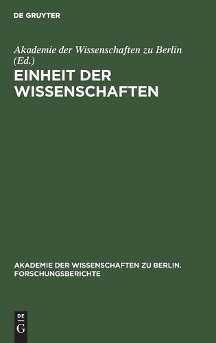 Einheit Der Wissenschaften (Hardback)