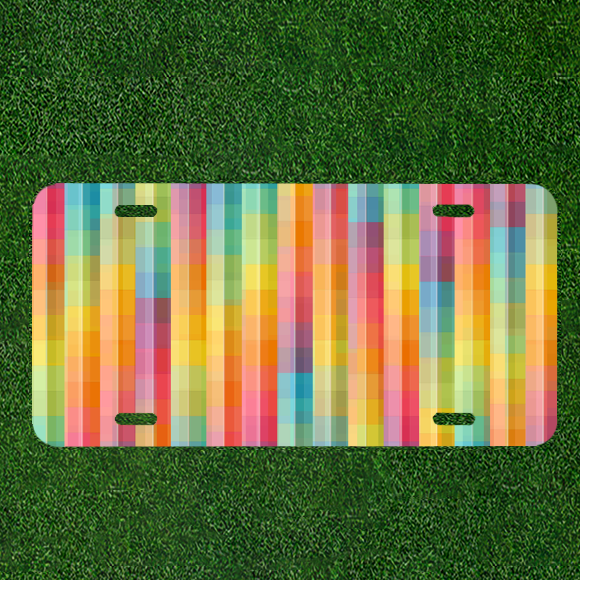 Personalized Custom Car License Plate with Vibrant Colorful Abstract Design