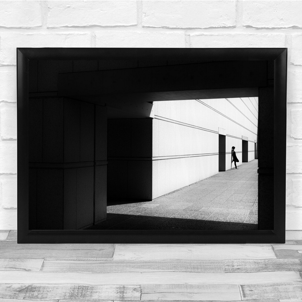Street Contrast Black & White Gateway Monochrome Wall Art Print