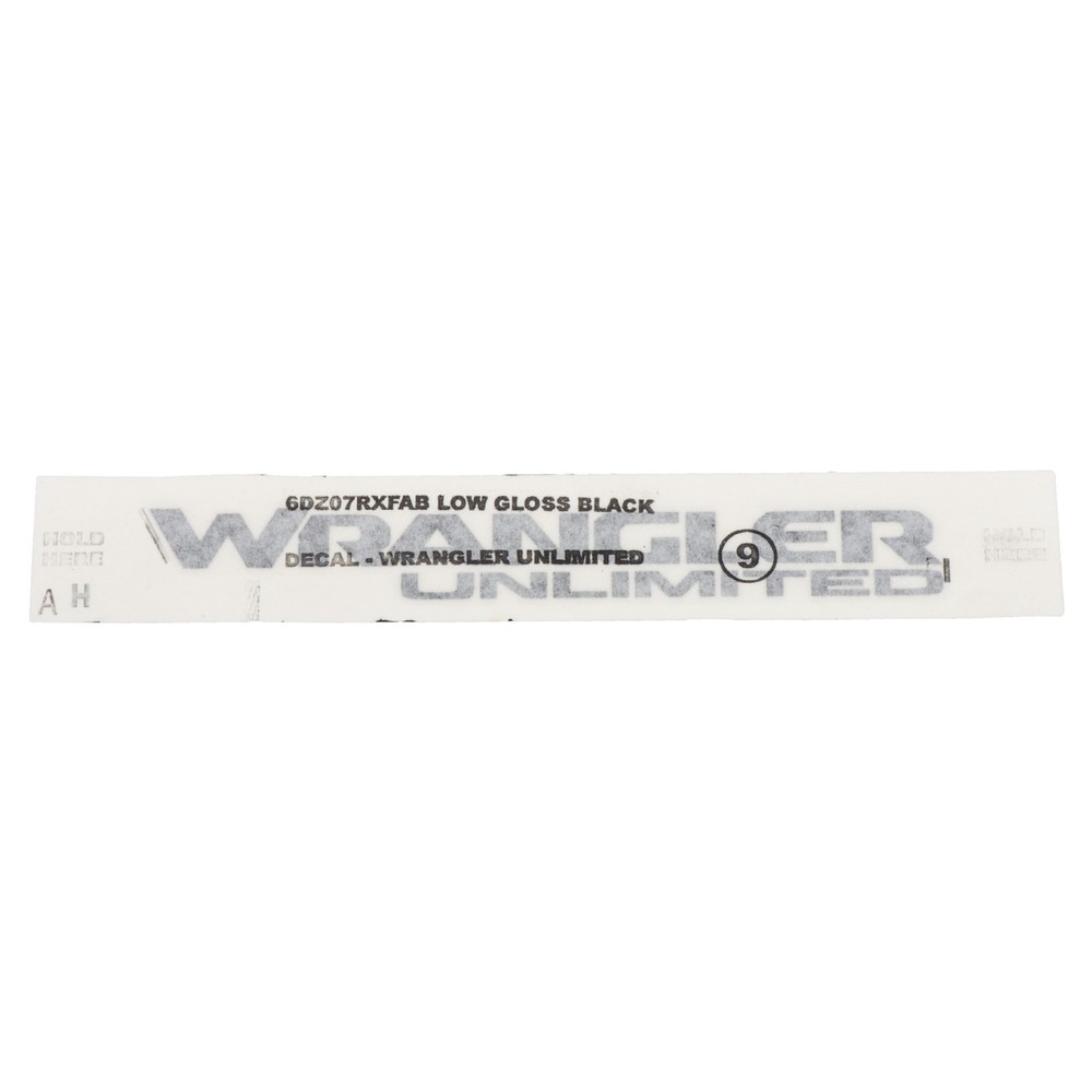 18-19 Jeep Wrangler JL Unlimited Black Fender Decal Emblem Nameplate OEM Mopar