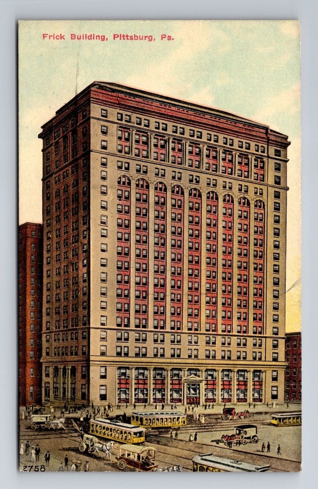 Pittsburgh PA-Pennsylvania, Frick Building, c1912 Vintage Souvenir Postcard