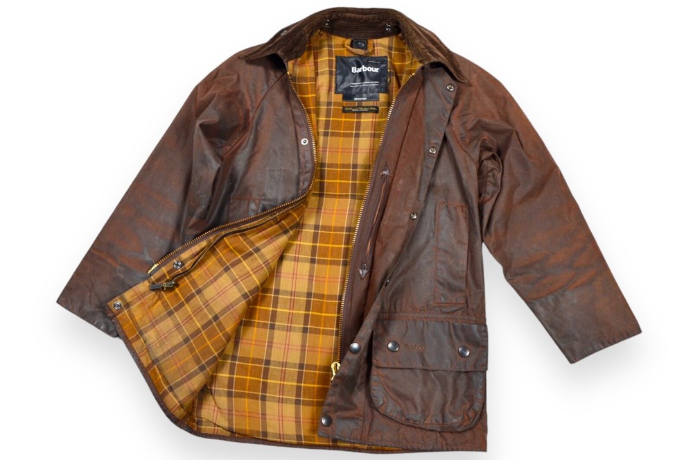 Men’s Barbour Beaufort Jacket Brown Wax A231 England Size C34/86cm