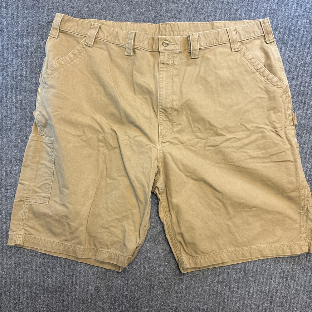 Carhartt Carpenter Shorts Mens Size 48 Beige Original Canvas Workwear B147 DKH