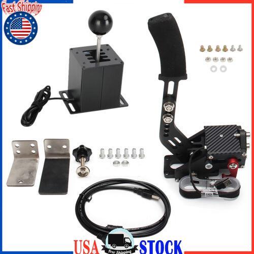 Freno de mano USB con abrazadera y palanca de cambios 7+R H para volante Logitech G25 G27 U