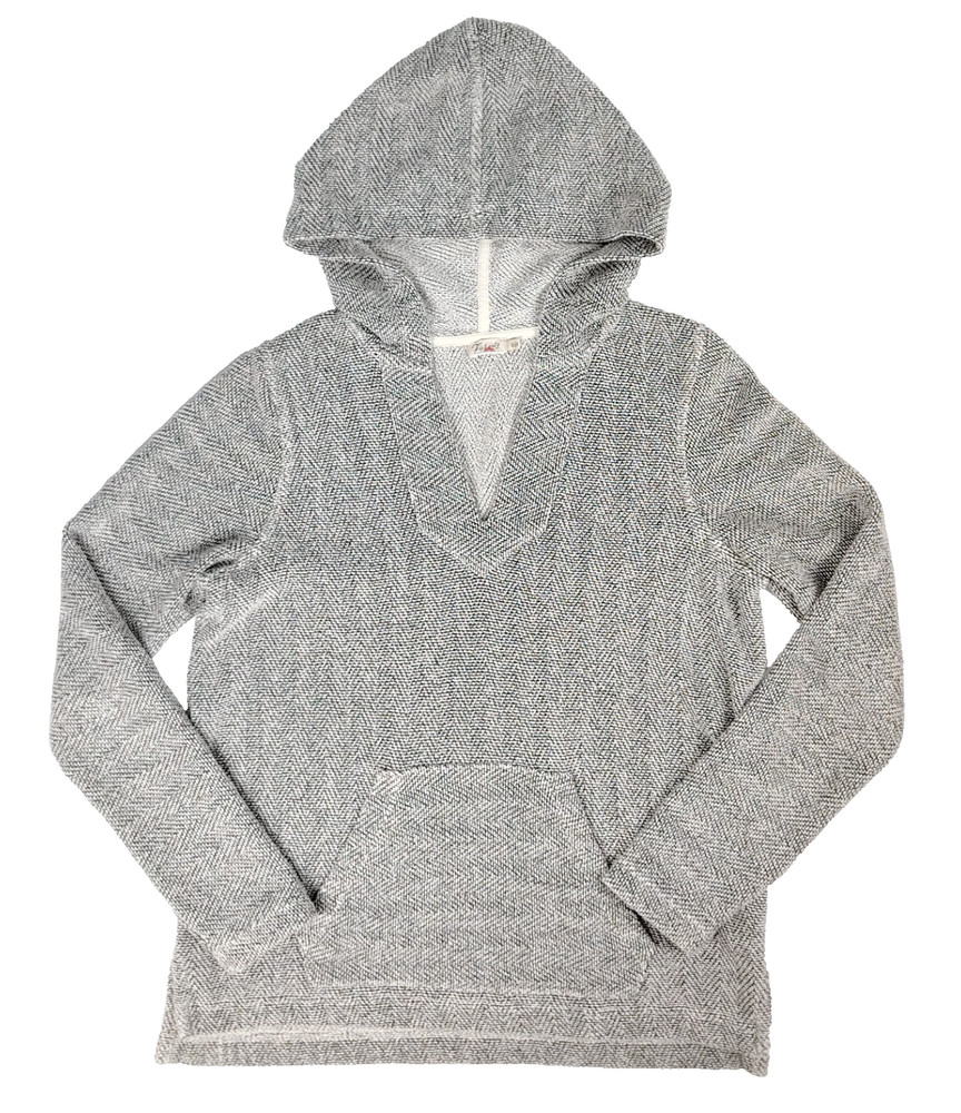 Faherty Hoodie Women Size S Blue White Whitewater Sweatshirt Pullover Pocket