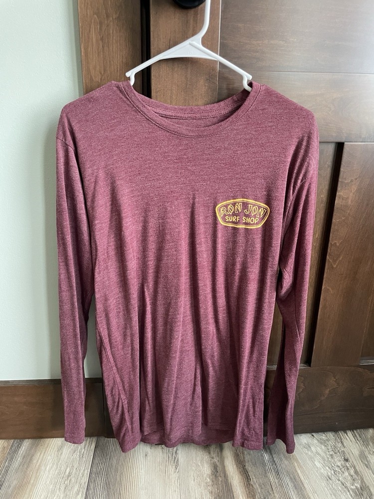 Ron Jon Surf Shop Cocoa Beach Long Sleeve T-Shirt Medium Maroon
