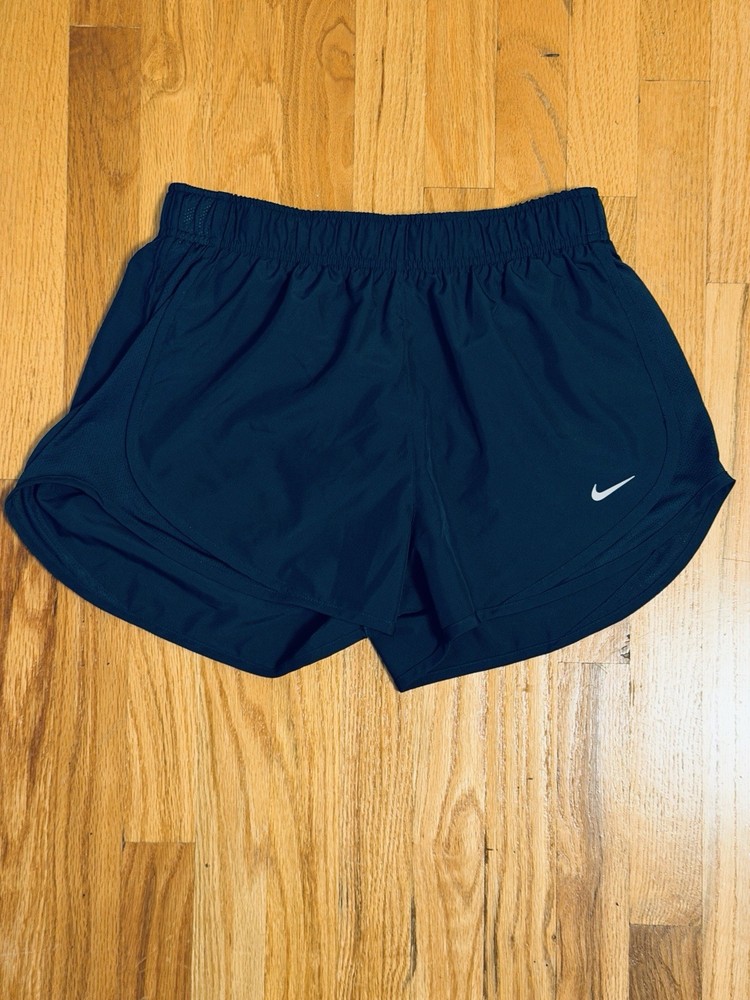 Nike Dri-Fit Women’s Running Athletic Shorts Lining Navy Blue Size Medium