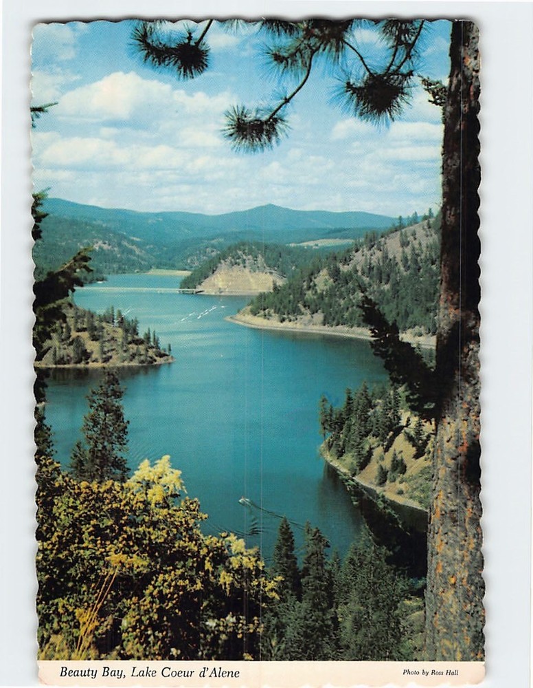 Postcard Beauty Bay Lake Coeur d Alene Idaho USA