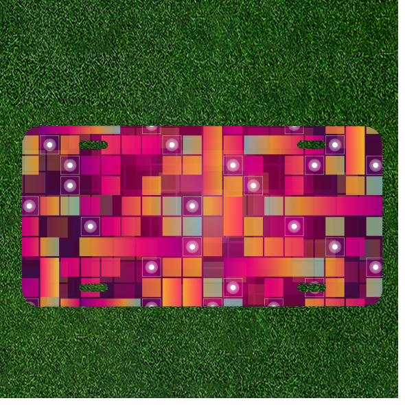 Custom Personalized Car License Plate Featuring Vibrant Abstract Color Background for Unique Vehicle Expression