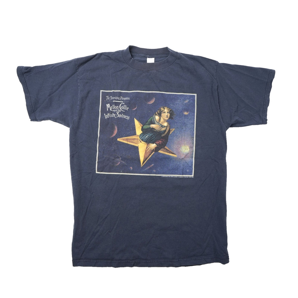 Vintage 90s Smashing Pumpkins Mellon Collie Tour Shirt XL Tultex 1995 Band Tee