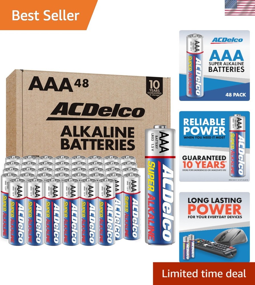 Reliable 48 AAA Super Alkaline Batteries - Optimal Power for Daily Devices