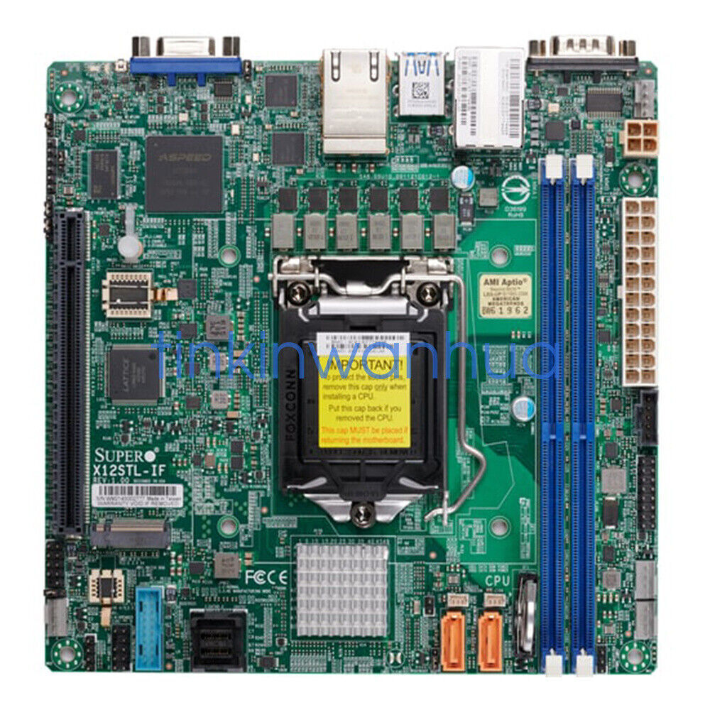 For X12STL-IF C252 LGA1200 DDR4 Mini-ITX Server Motherboard #F22