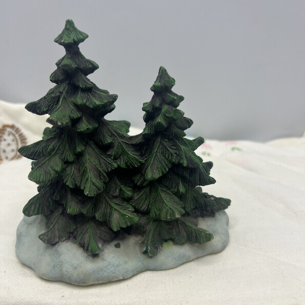 Vintage Heartland Valley O'Well Porcelain FIR TREES Christmas Village Accessory